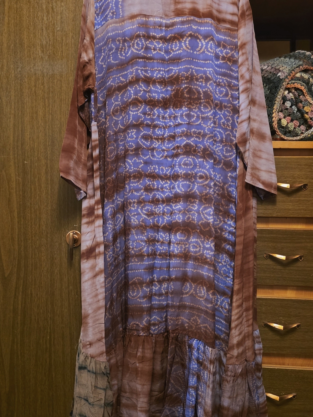Kantha Bae Boho Tie Dye Crepe Dahlia Duster Dress - Picture 3 of 5